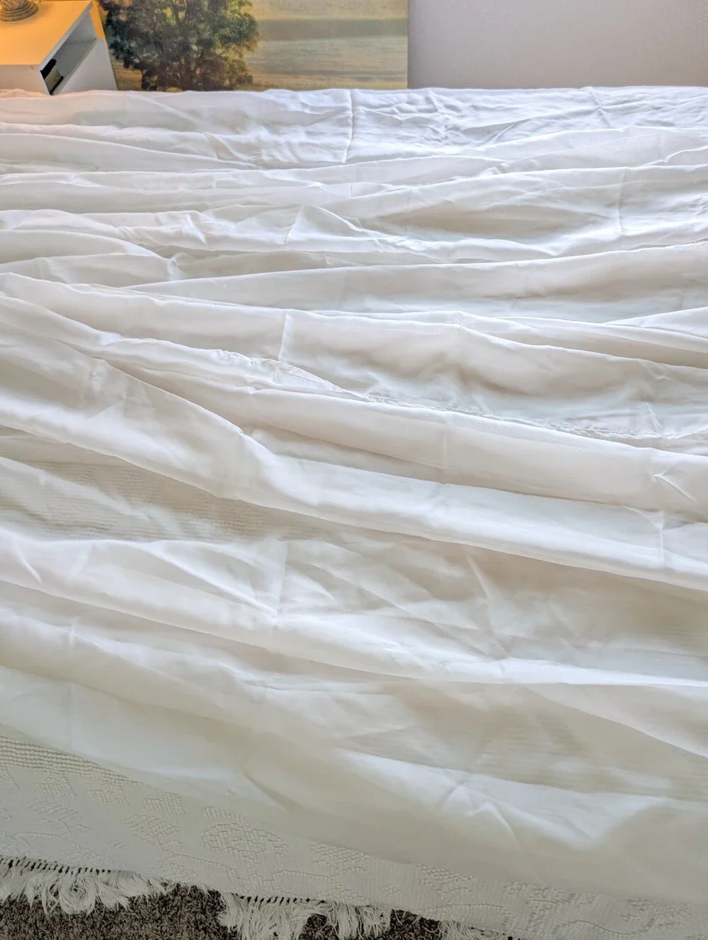 Light Pink Airy Mesh Sheer Pinch Pleat Curtain Chiffon Size 83